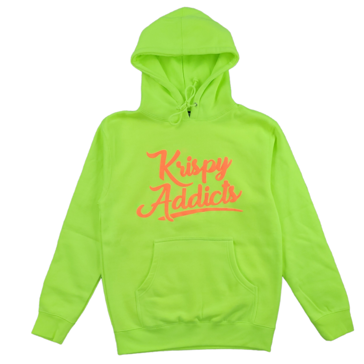 Krispy Addicts - Krispy Logo Raised Hoodie Safety Green (Safety Orange)