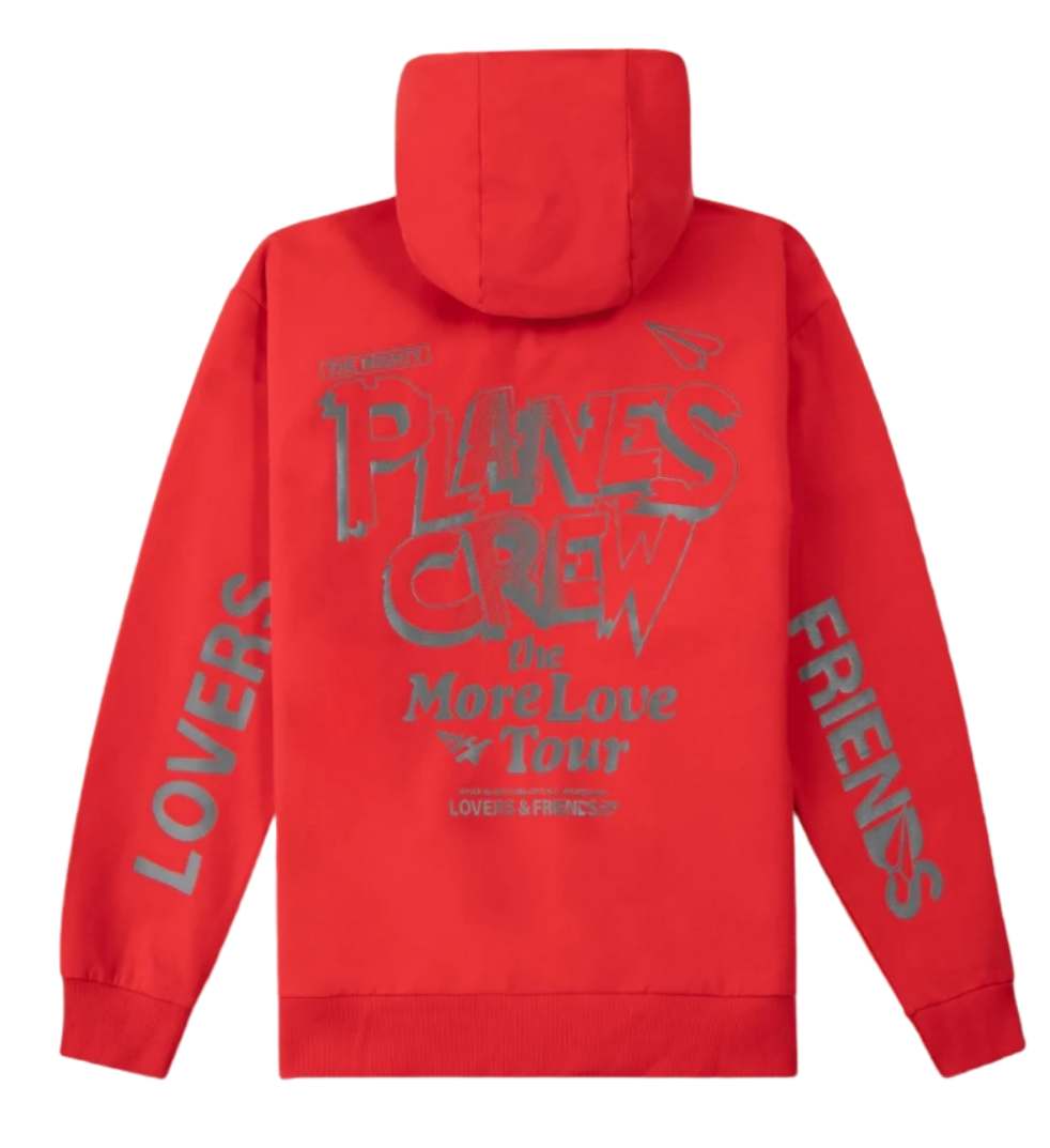 PAPER PLANES - MORE LOVE TOUR HOODIE - CORAL RED(Reflective)