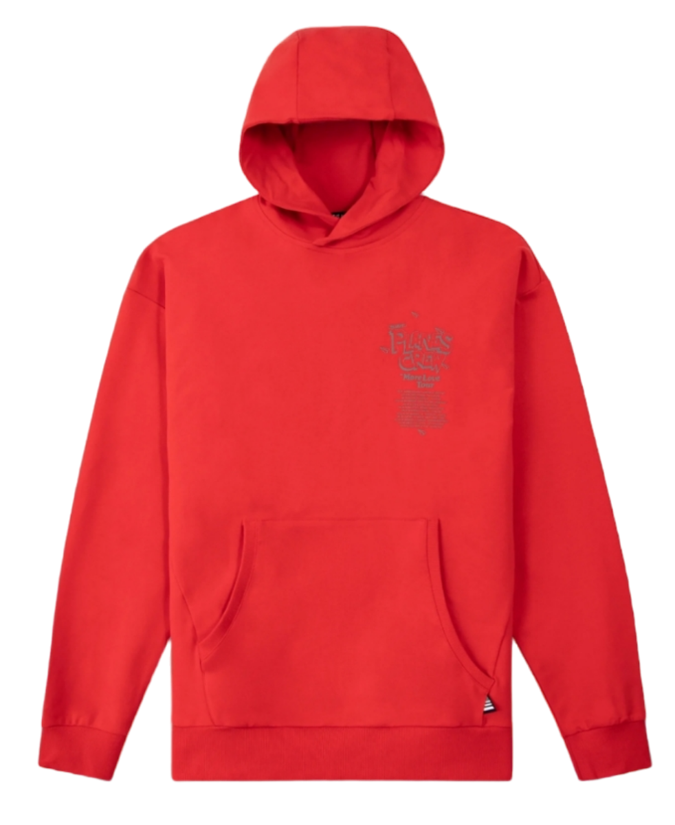 PAPER PLANES - MORE LOVE TOUR HOODIE - CORAL RED(Reflective)