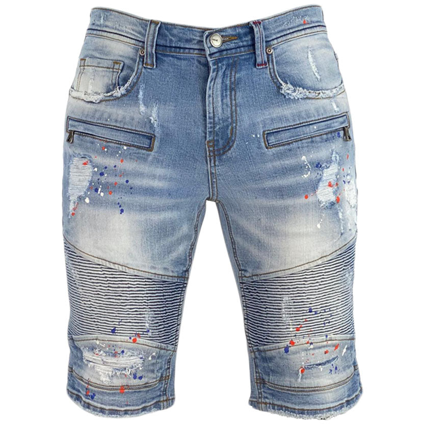 Preme - Eldredge Ice Indigo Motto Denim Jean Short