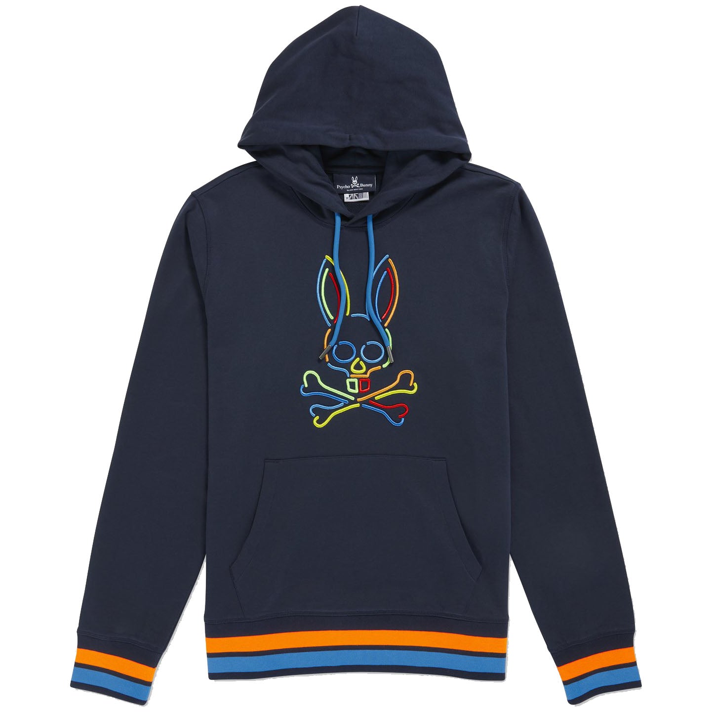 Psycho Bunny - Barbon Neon Glow Hoodie (navy)