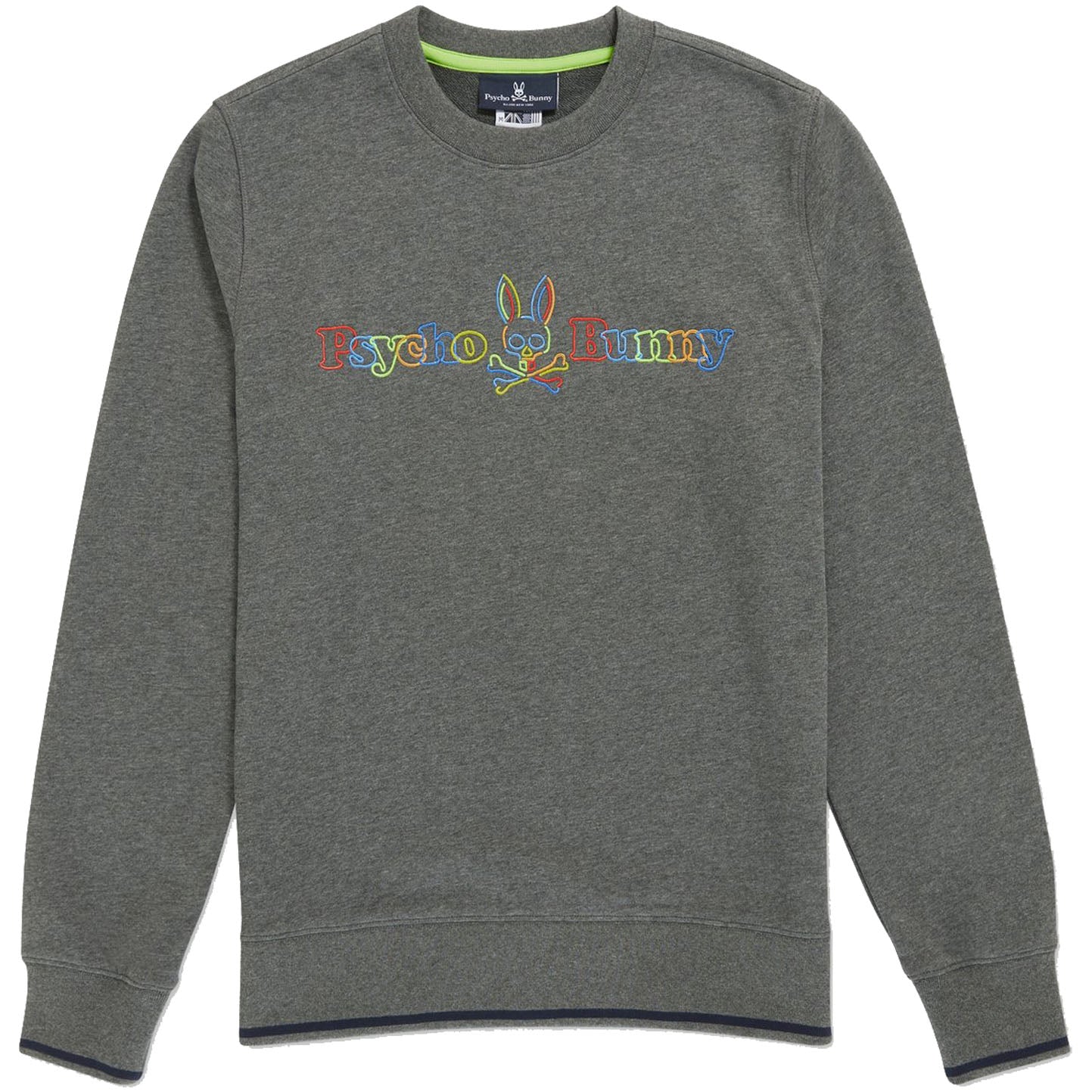 Psycho Bunny - Barbon Neon Glow Sweatshirt (heather storm)