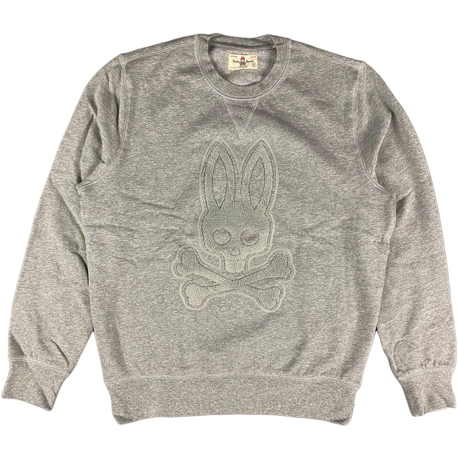 Psycho Bunny - Loop Embroidered Logo Sweatshirt (heather grey)