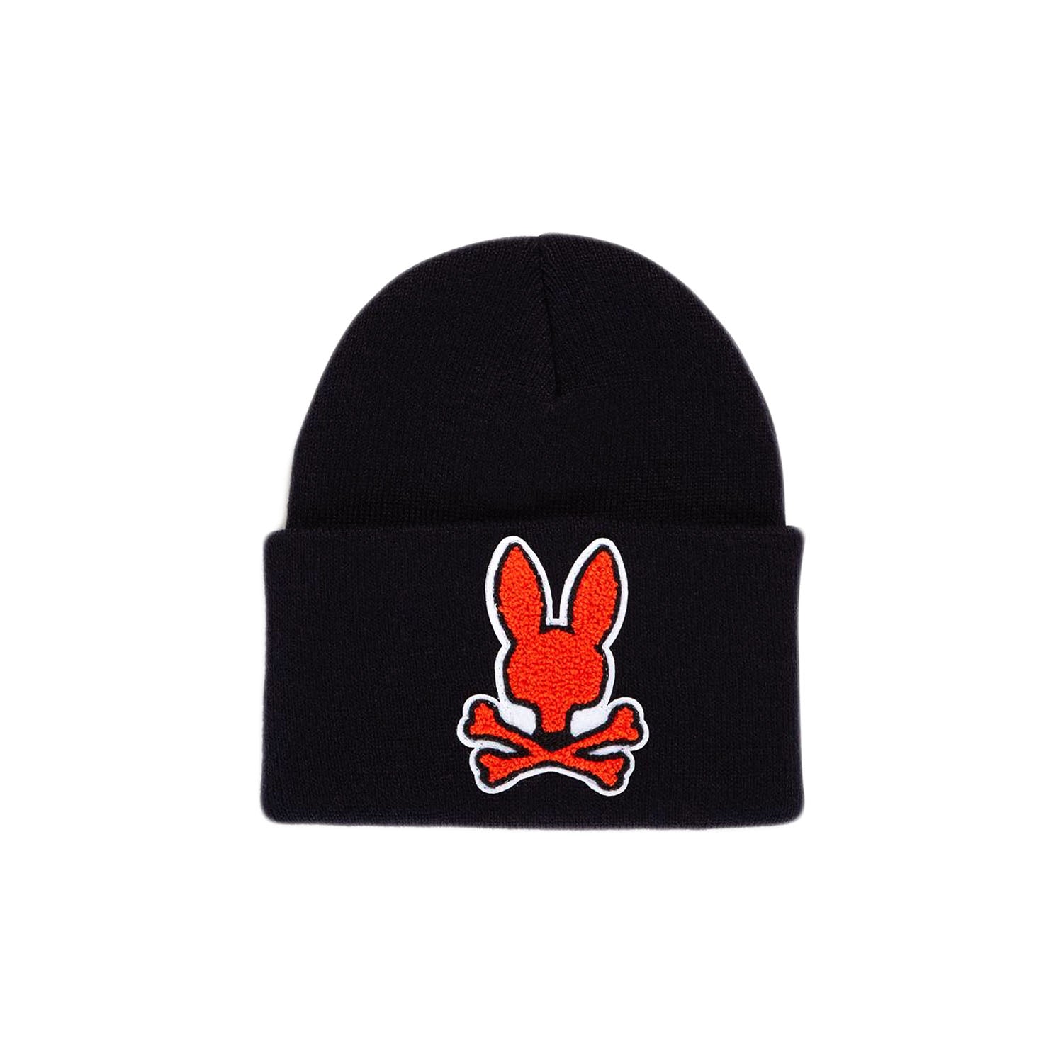 Psycho Bunny - Mens Neon Beanie (navy)