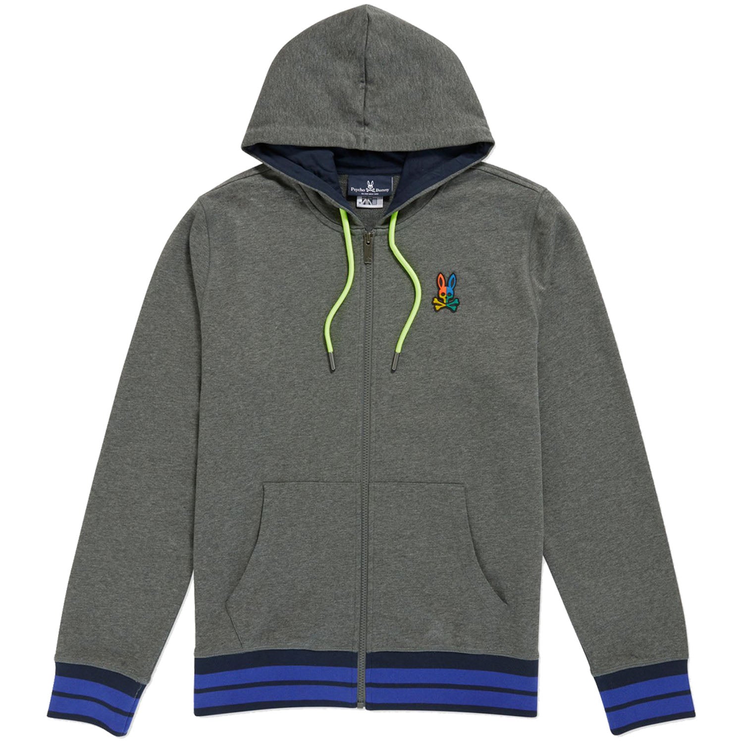 Psycho Bunny - Warwick Color Block Logo Hoodie (heather storm)
