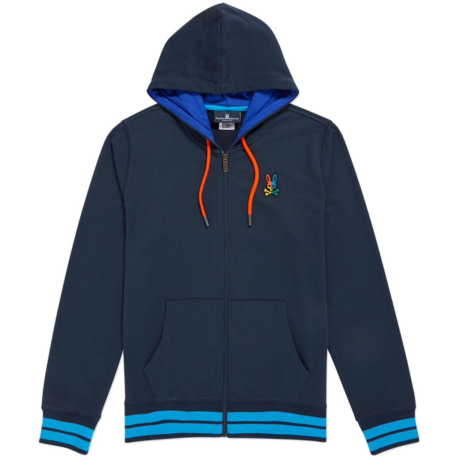 Psycho Bunny - Warwick Color Block Logo Hoodie (navy)