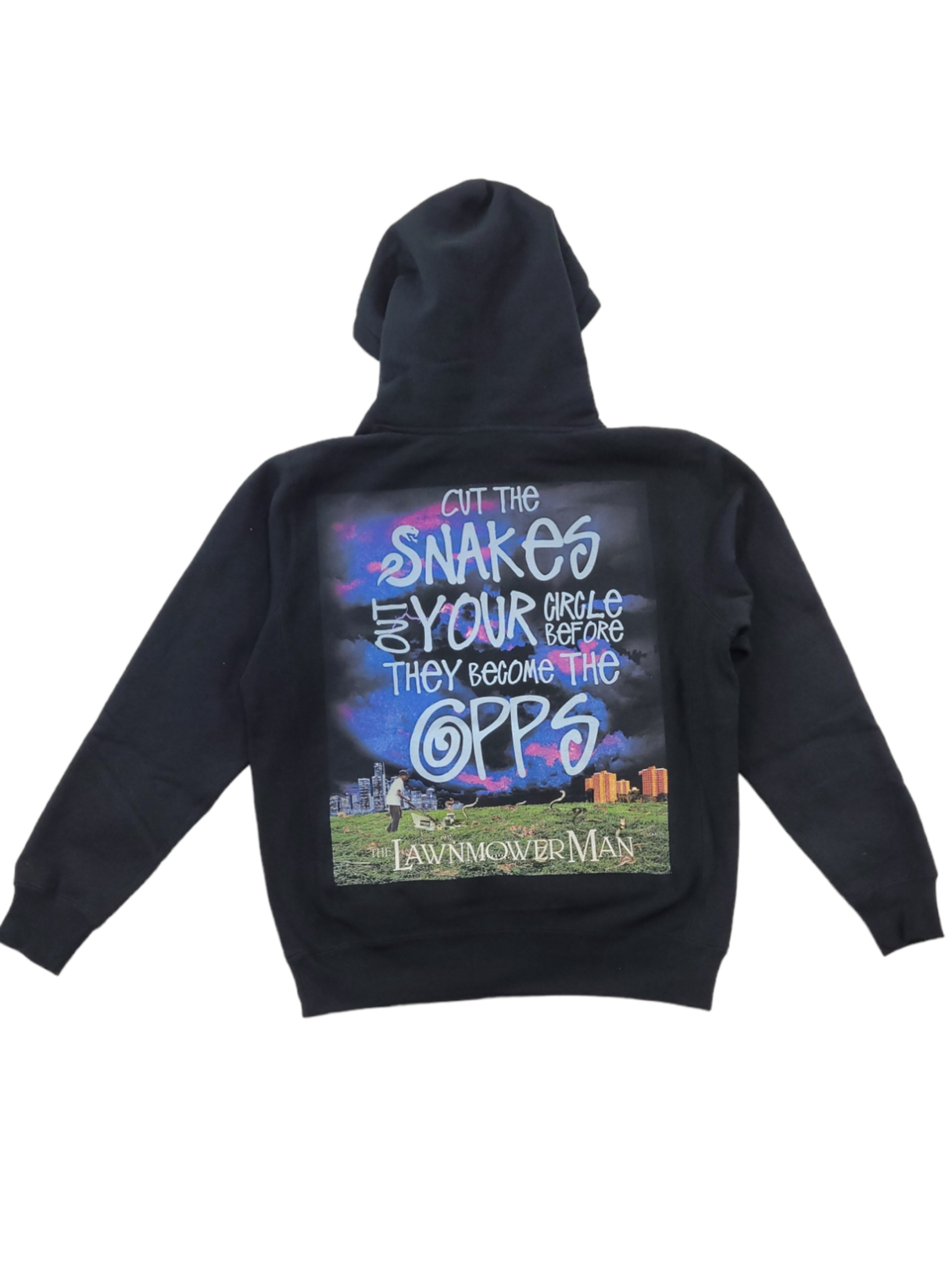 KRISPY ADDICTS - SNAKE TURNED OPPS HOODIE - BLACK