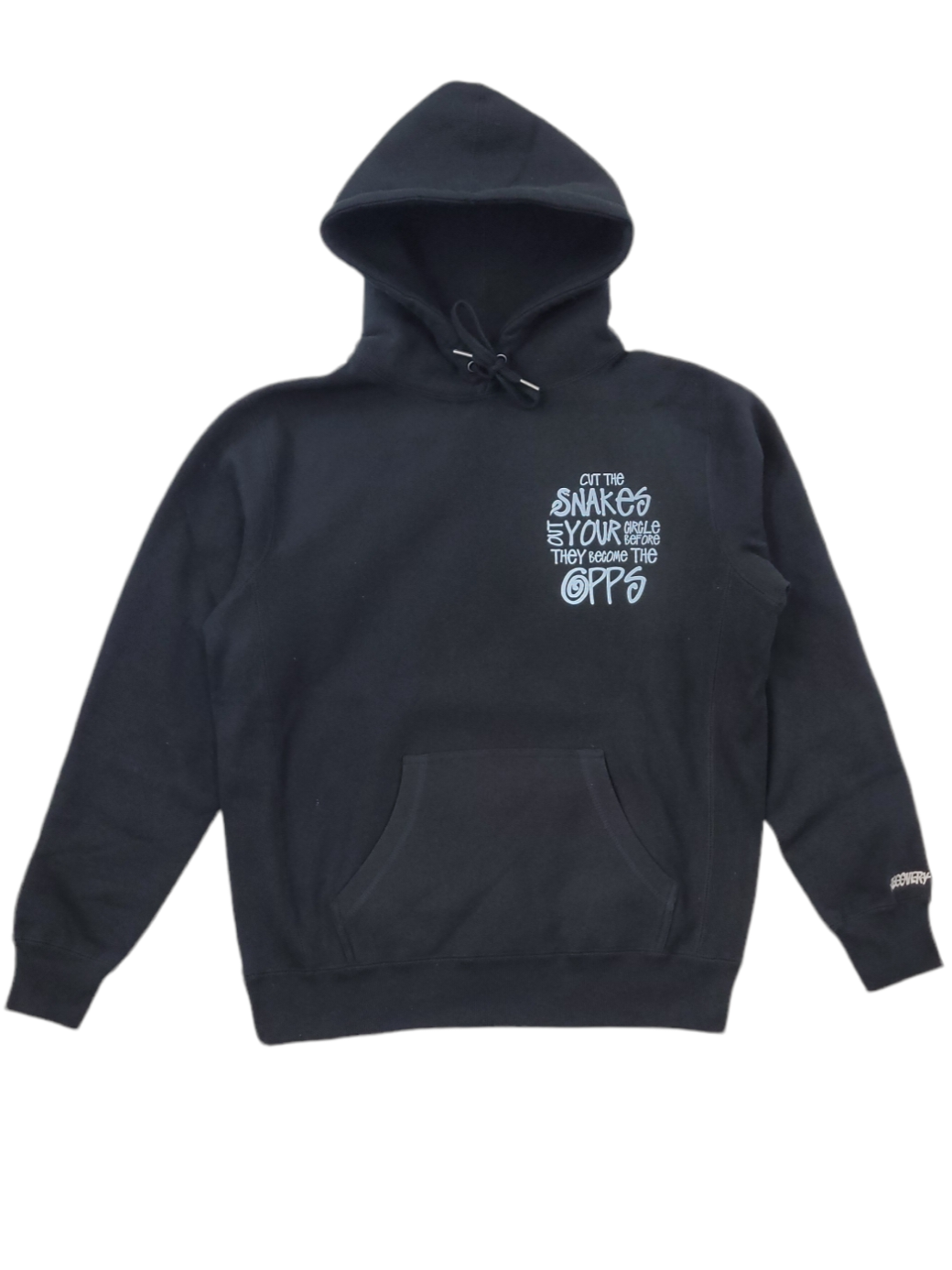 KRISPY ADDICTS - SNAKE TURNED OPPS HOODIE - BLACK
