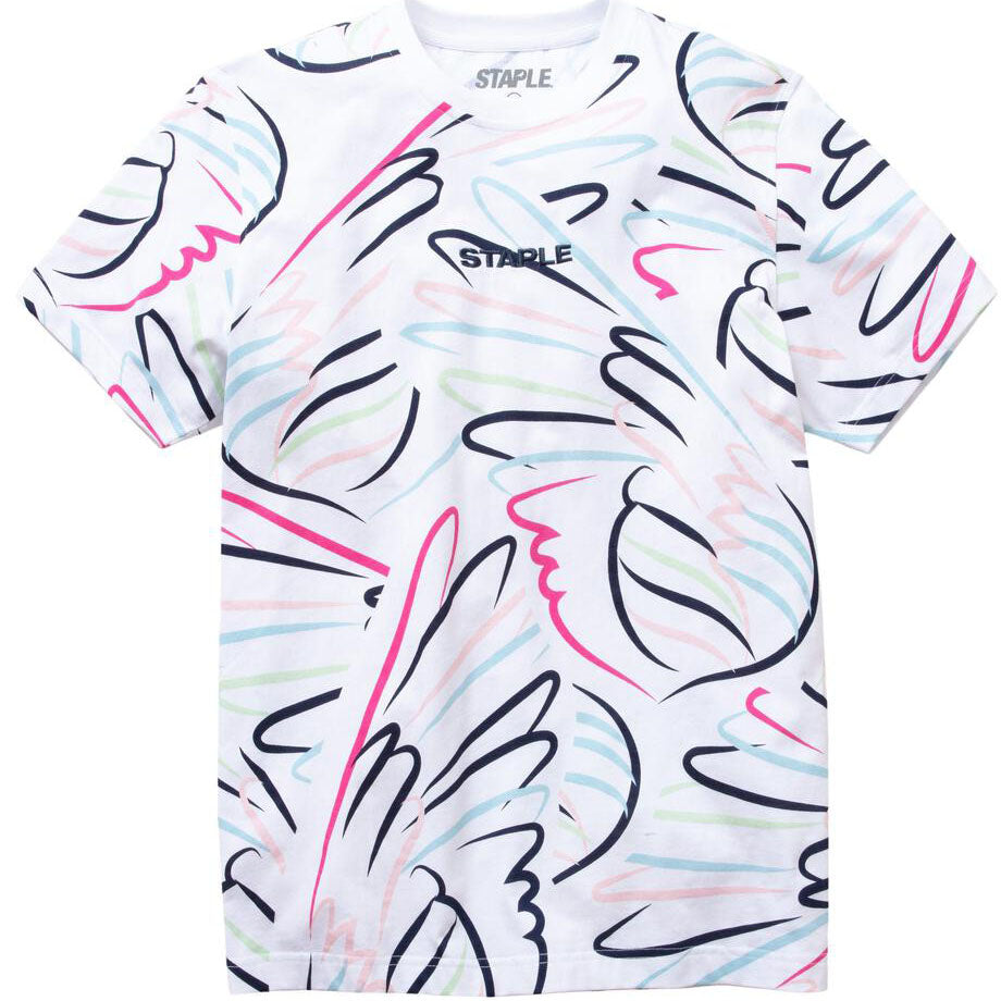 Staple - Sketch All Over Pigeon Tee (white)