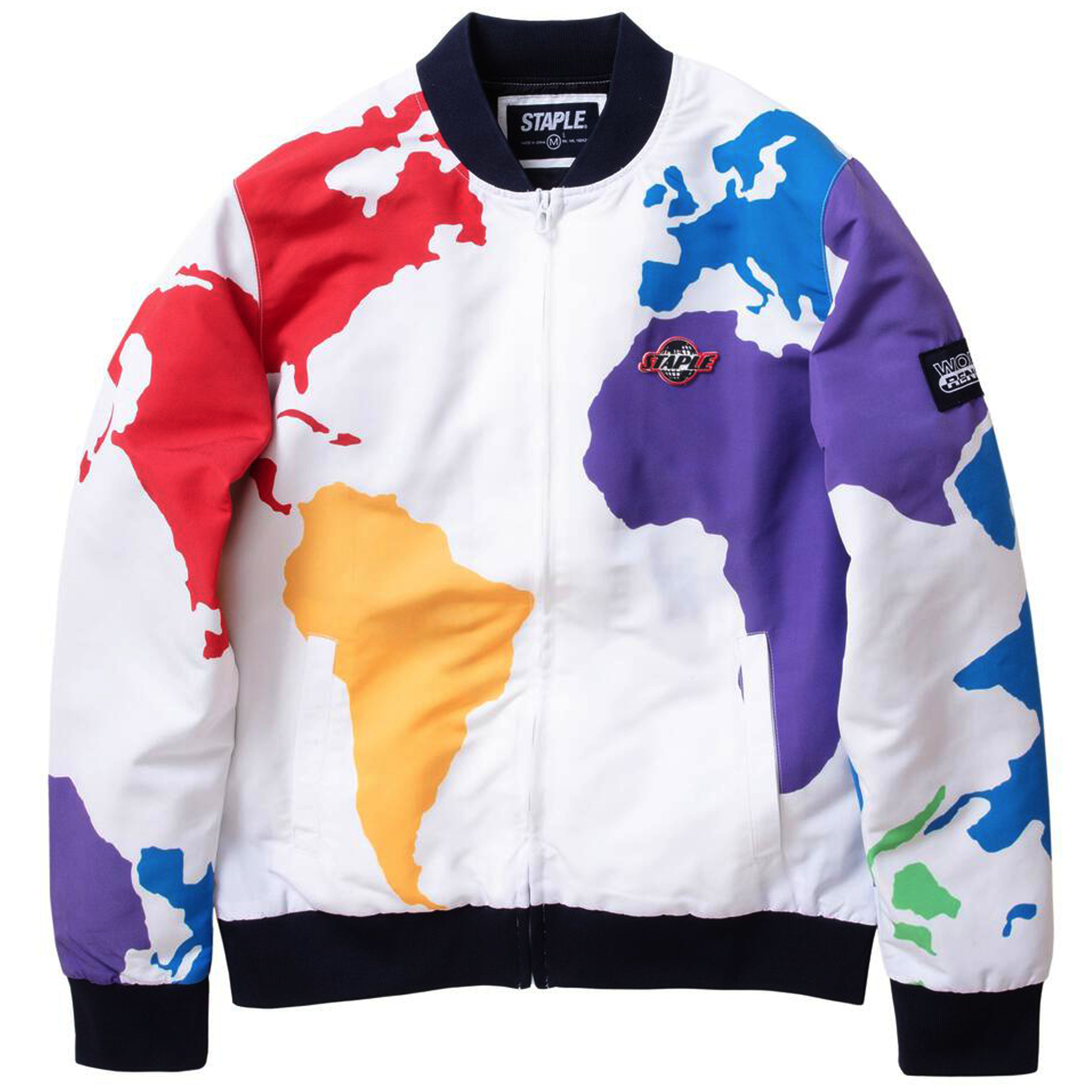 Staple - World Sport Bomber Jacket (white)