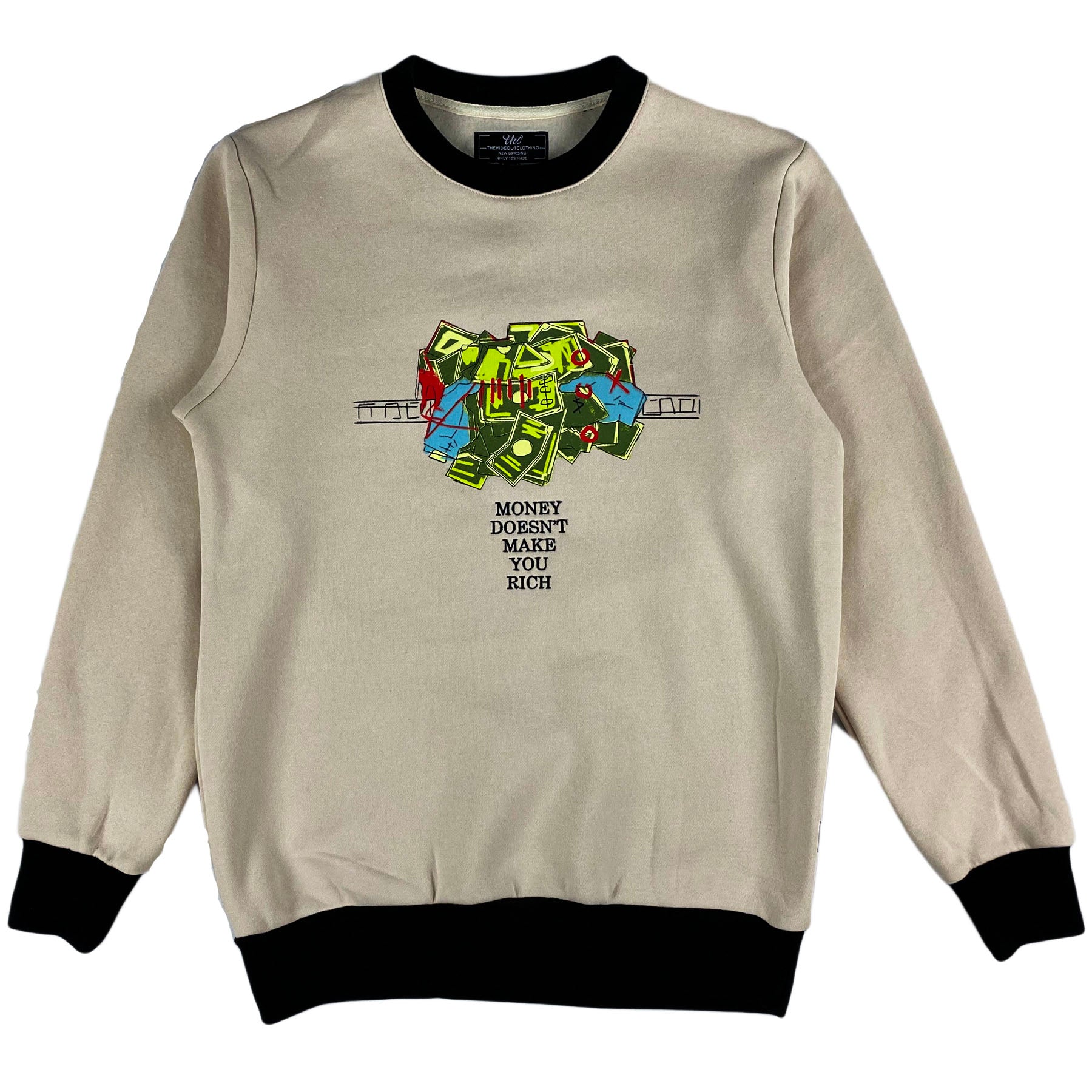 THC (The Hideout Clothing) - Capitalist Crewneck (Ice Khaki)
