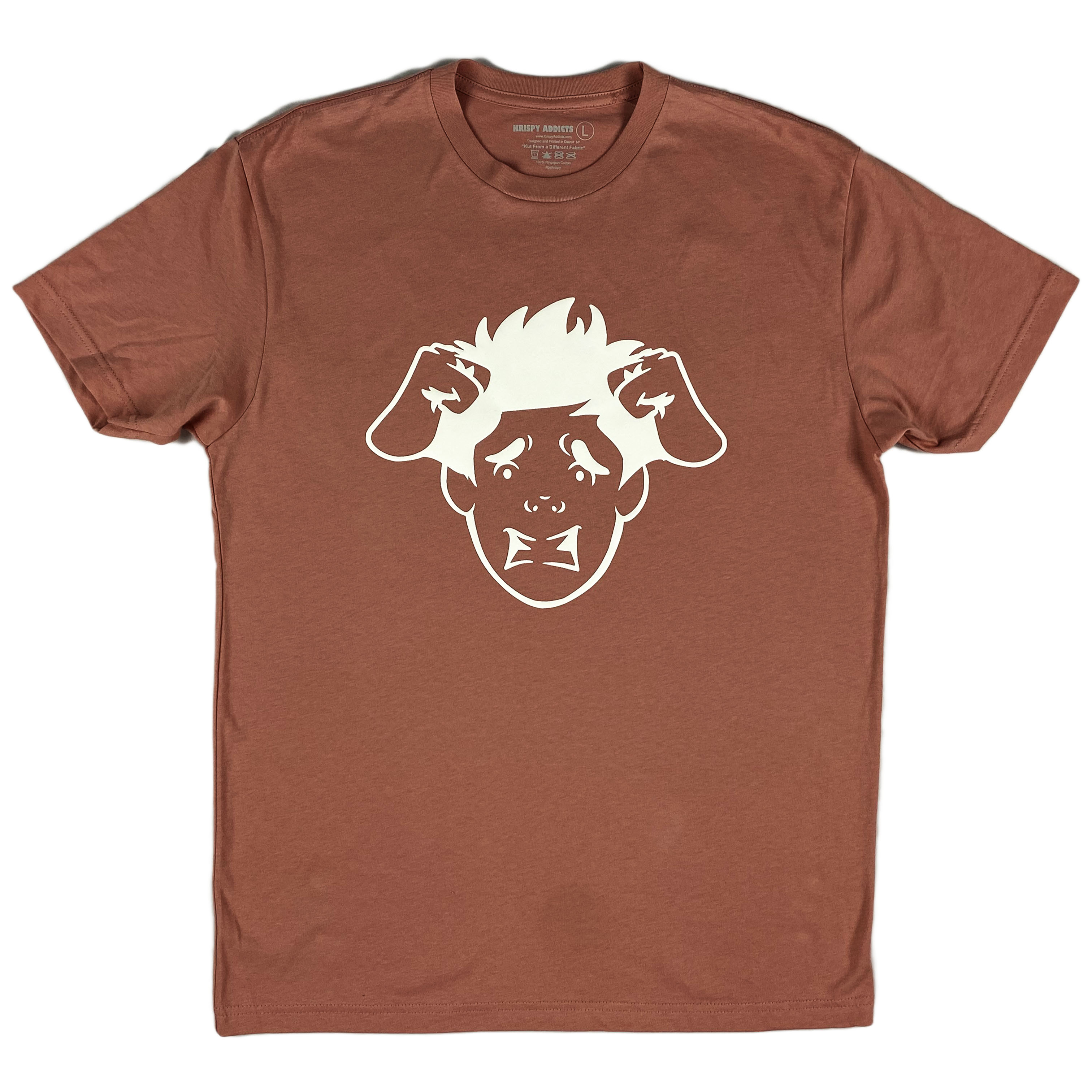 Krispy Addicts - Krispy Face Back Tat Tee Desert Pink (white)
