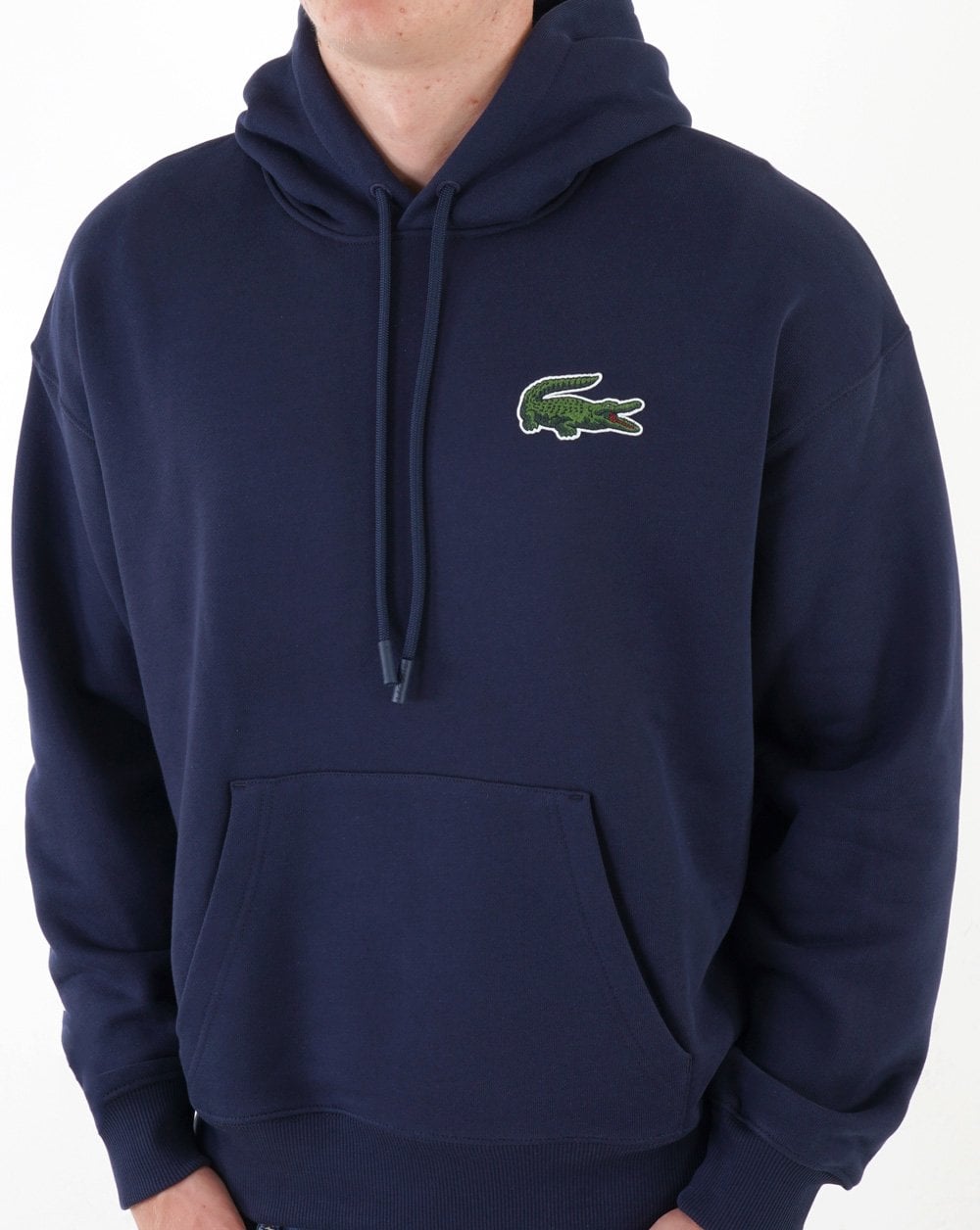 LACOSTE - HEAVY BIG CROC HOODIE - NAVY BLUE