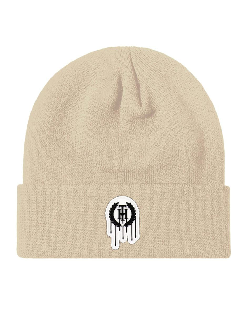 THC - Dripping Essentials 3D Plastic Beanie - CREAM