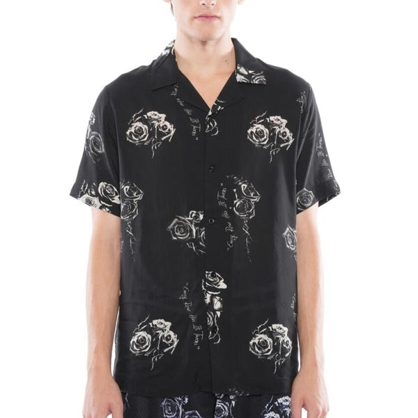 CULT OF INDIVIDUALITY - CAMP SHORT SLEEVE WOVEN - BLACK