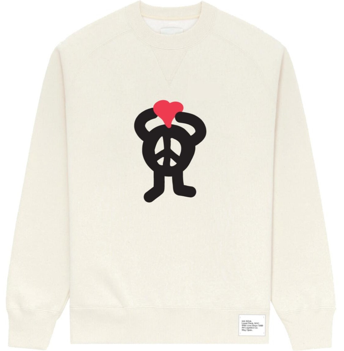 TRIPLE 5 - Peace Love Crewneck - CREAM