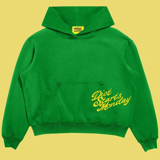 DIET - Overlap Script Hoodie - GREEN