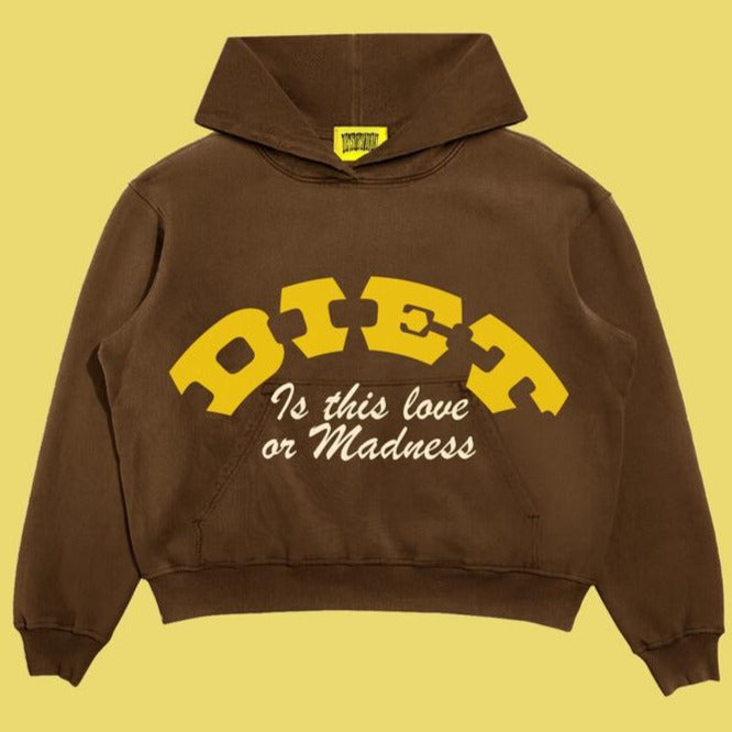 DIET - Madness Hoodie - BROWN