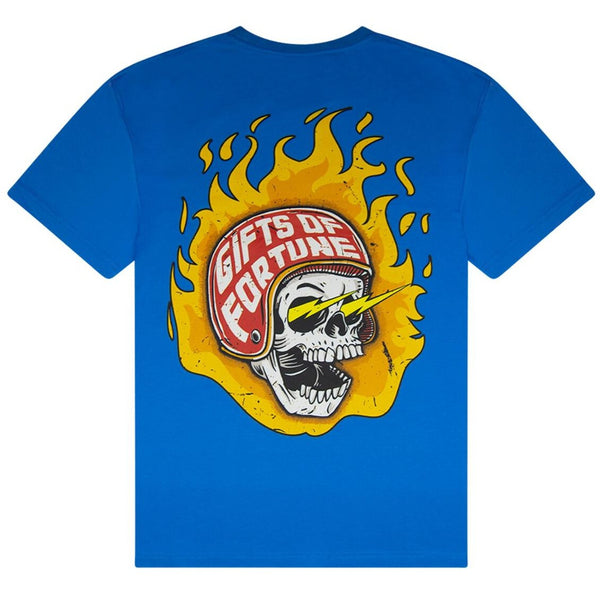 GIFTS OF FORTUNE - Lighting Skull T-shirt - ROYAL BLUE