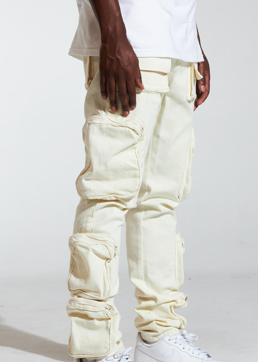 CRYSP DENIM- MURTHY CARGO - CREAM