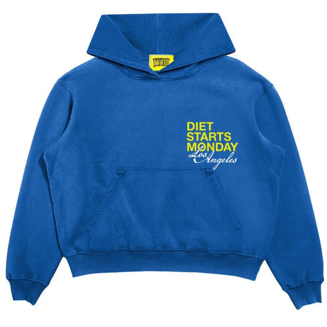 DIET STARTS MONDAY - LA HOODIE - BLUE/YELLOW