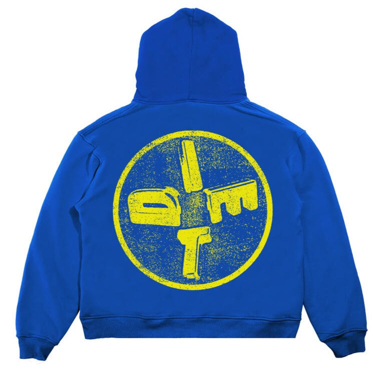 DIET STARTS MONDAY - LA HOODIE - BLUE/YELLOW