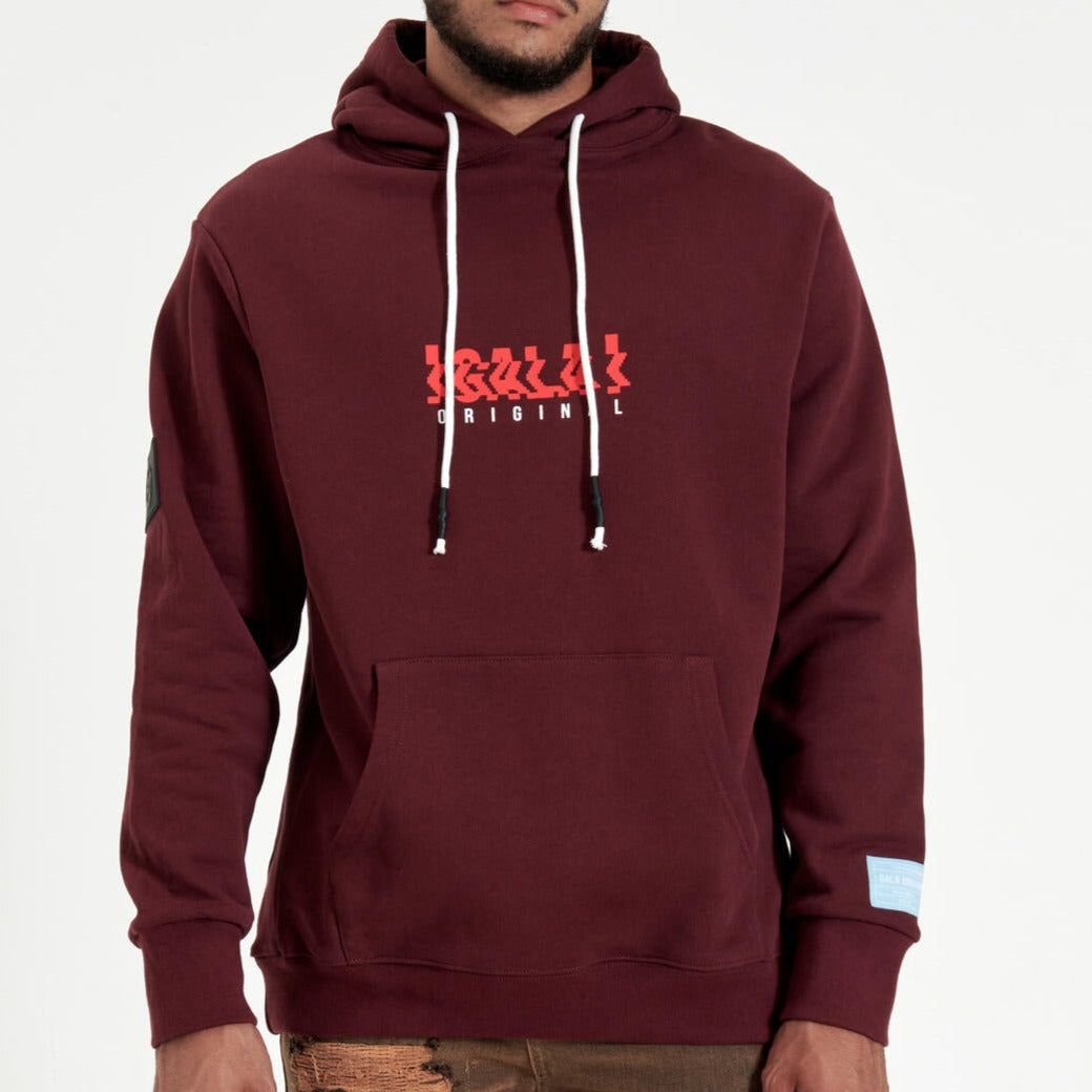 GALA - DIGITAL DANCE HOODIE - CHOCOLATE/MAROON