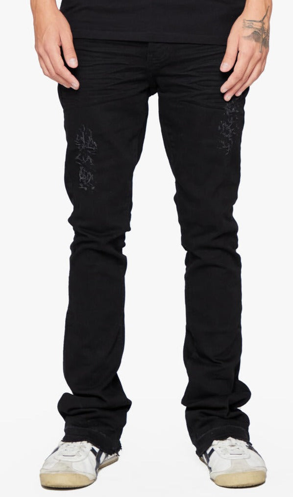 6TH NBRHD - "PALI" DENIM STACKED - BLACK