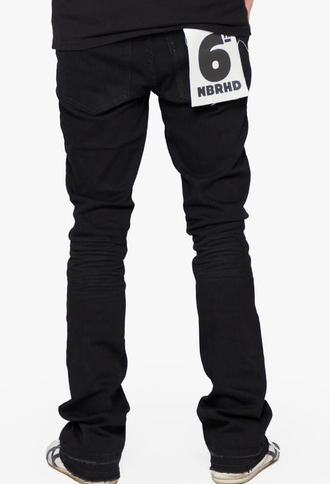 6TH NBRHD - "PALI" DENIM STACKED - BLACK