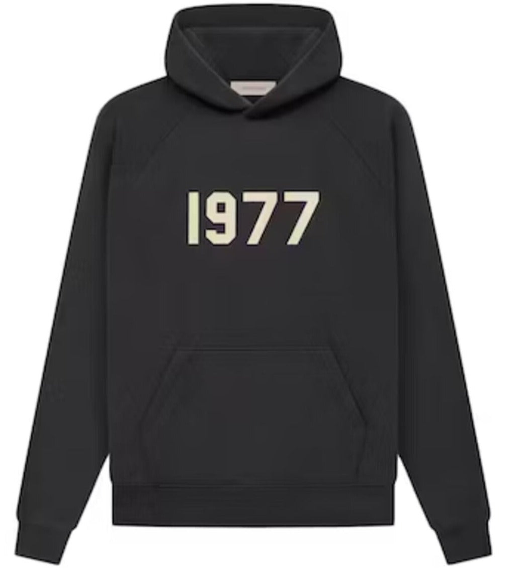 FEAR OF GOD - Fear of God Essentials 1977 Hoodie Iron - BLACK