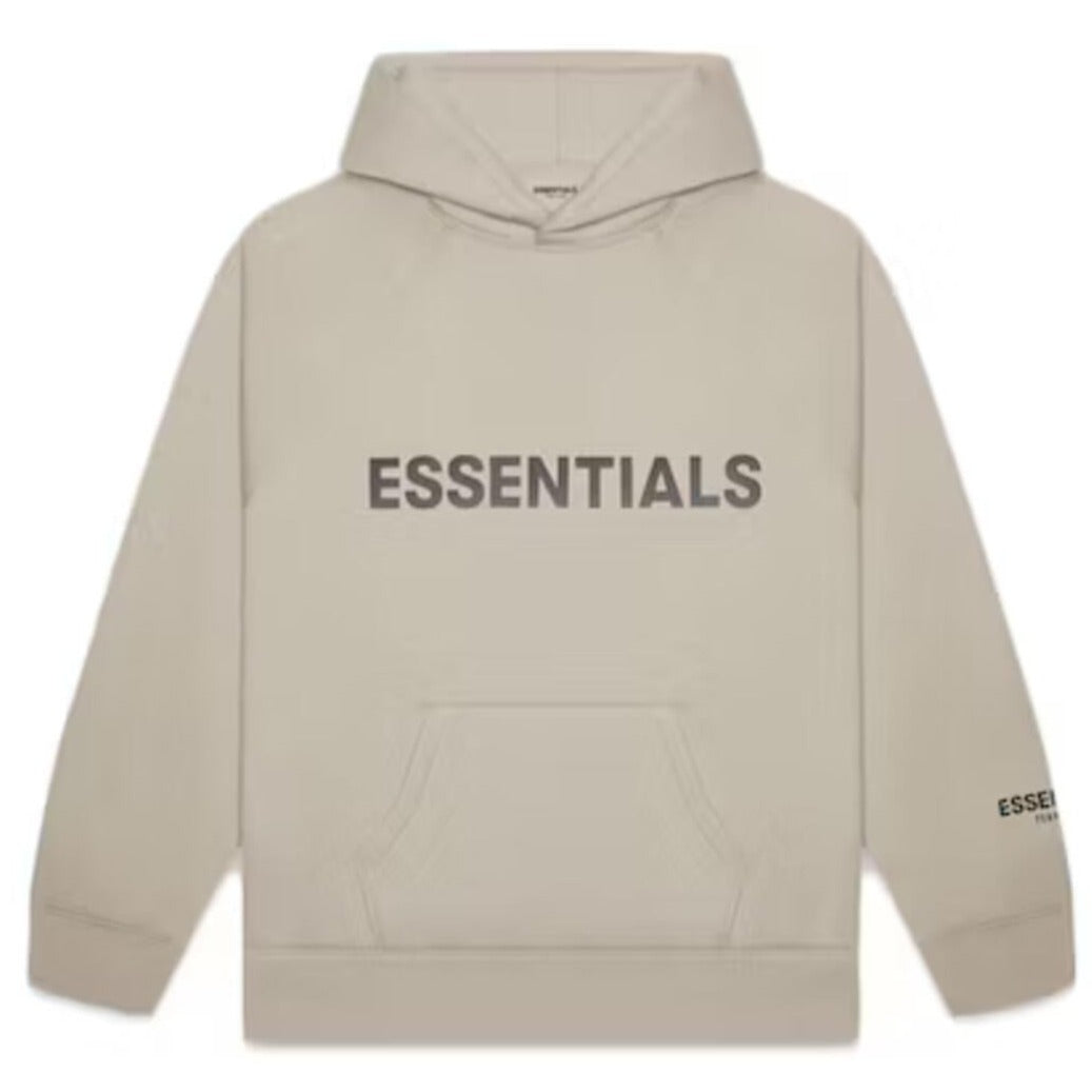 FEAR OF GOD - ESSENTIALS Pullover Hoodie Applique Logo Olive/Khaki (Applique Logo Olive)