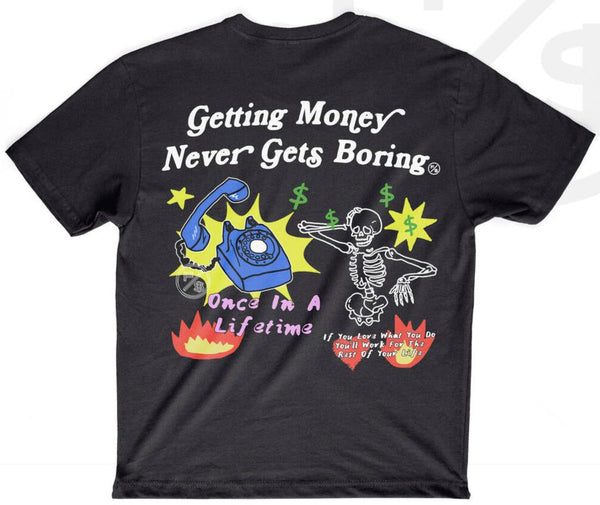 FLY SUPPLY - Getting Money Tee shirt - Black