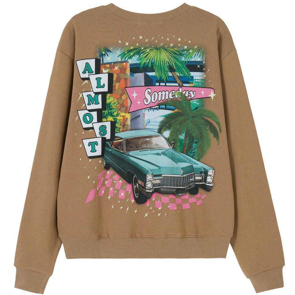 ALMOST SOMEDAY - Retro Crewneck - BROWN