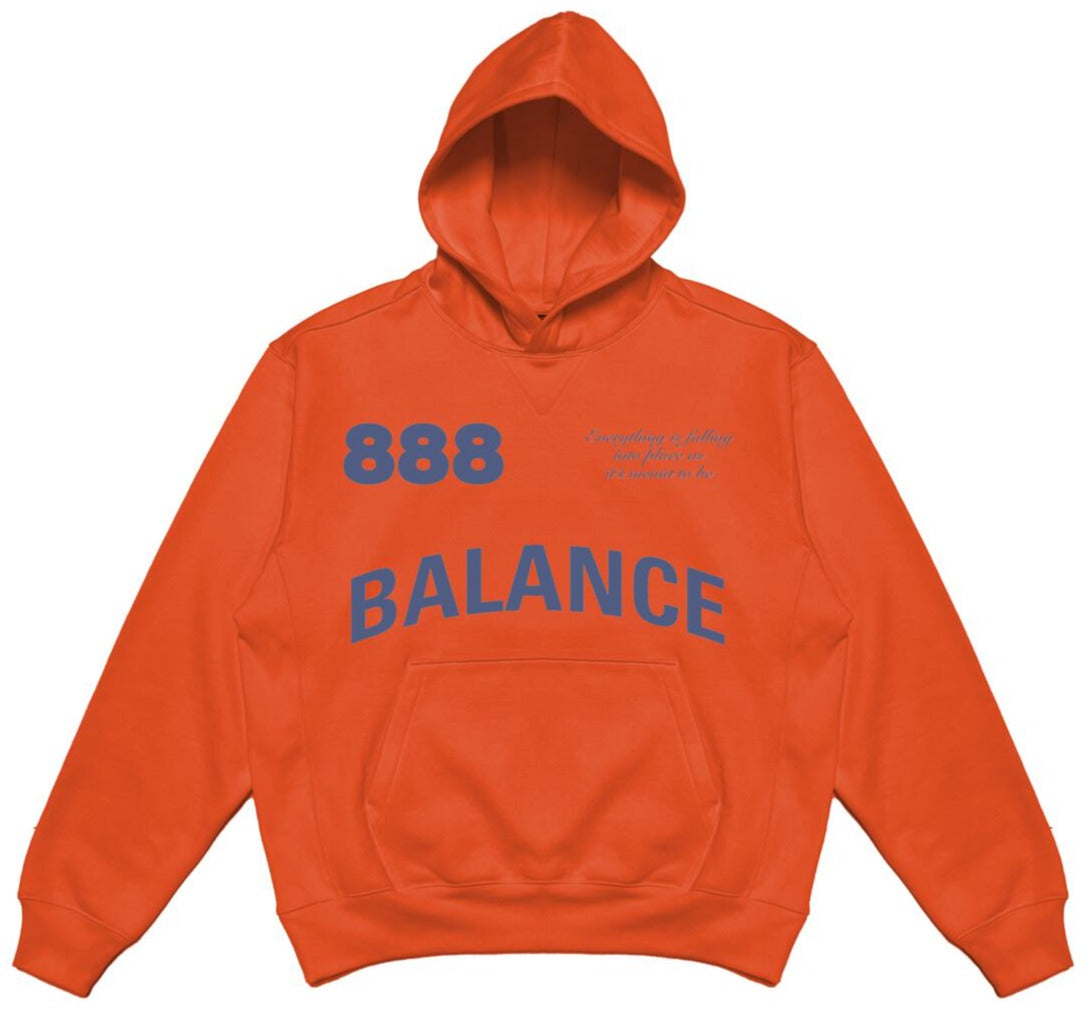 DISMISSED - Balance 888 Distressed Heavy Hoodie - ORANGE MINERALS