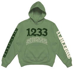 DISMISSED - Goals 1233 Distressed Heavy Hoodie - OLIVE MINERAL WASH