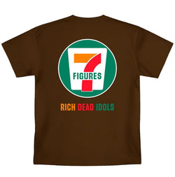 RICH DEAD IDOLS - 7-FIGURES HEAVYWEIGHT TEE - BROWN