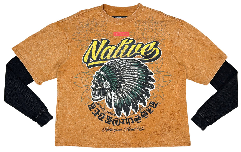 DISSORDER - NATIVE LONG SLEEVE TEE - TIMBER