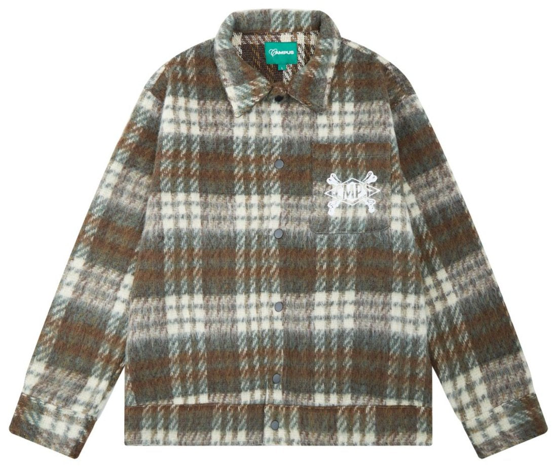 CAMPUS - CAMPUS MOHAIR FLANNEL - MULTI/BROWN