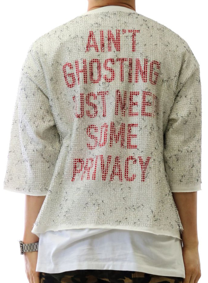 KLEEP - NO JUDGEMENT CROPPED T-SHIRT/SWEATER - RELICS(WHITE)