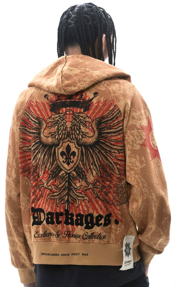 DISSORDER - DARKAGE FULL ZIPUP HOODIE - TIMBER