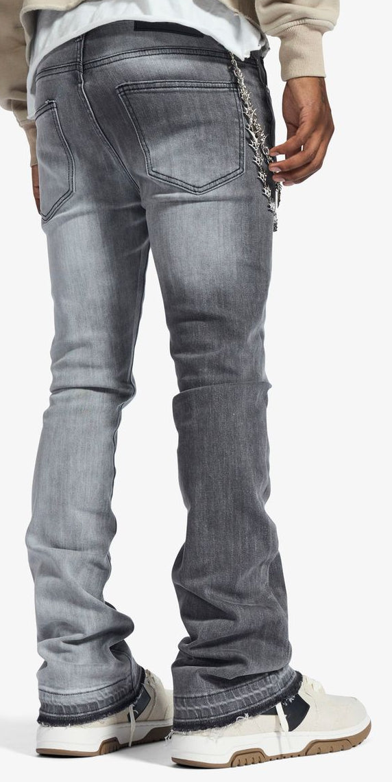 MELEE - "HANNIBAL" JEANS -  (SPLIT CHARCOAL WASH)