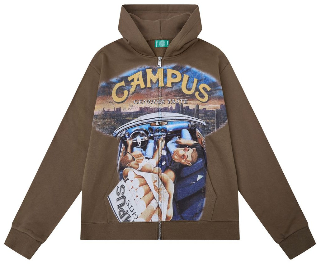 CAMPUS - GENUINE VICE HOODIE - BROWN