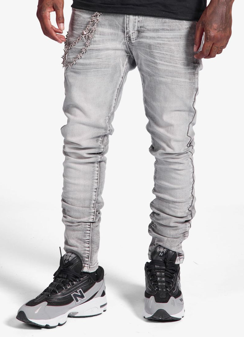 MELEE - "SIBERIA" JEANS - (GRAY WASH)