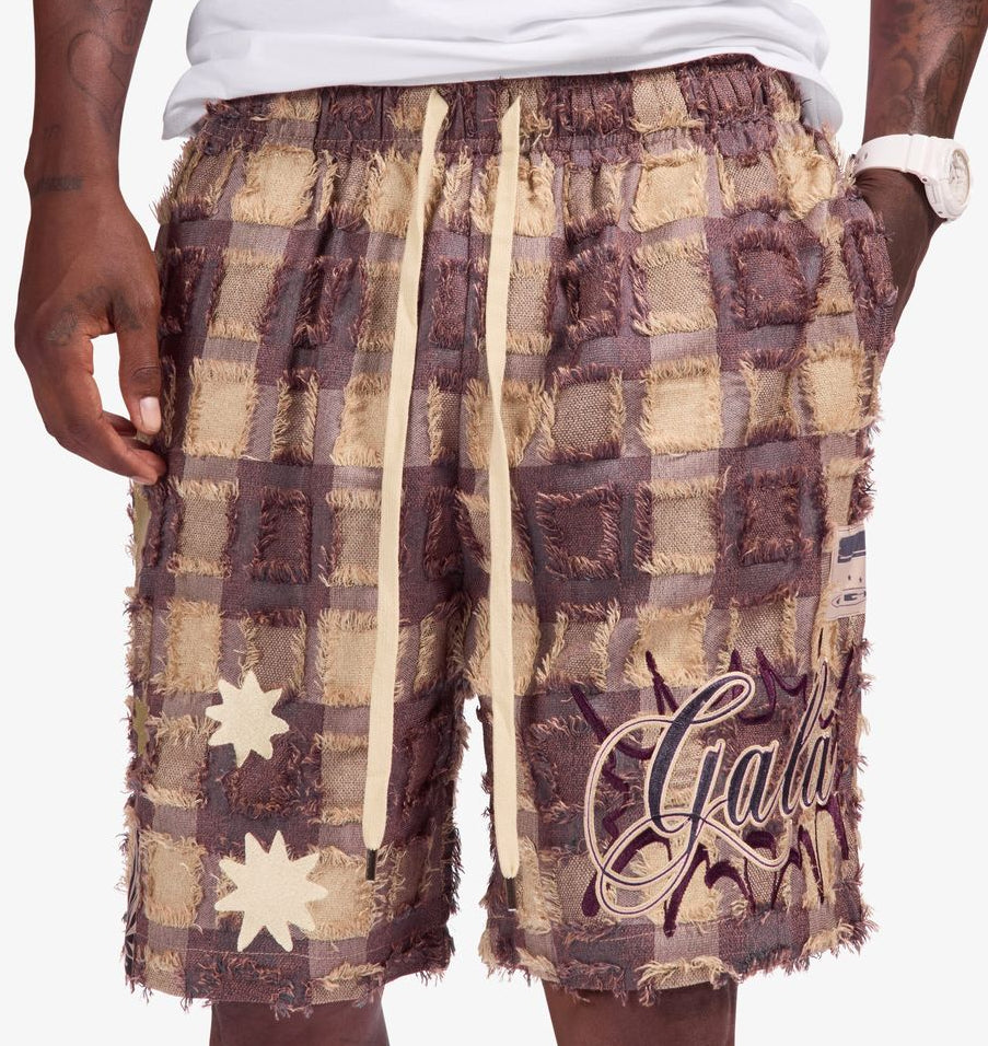 GALA - “SIMMER” SHORTS - (EARTH PLAID)