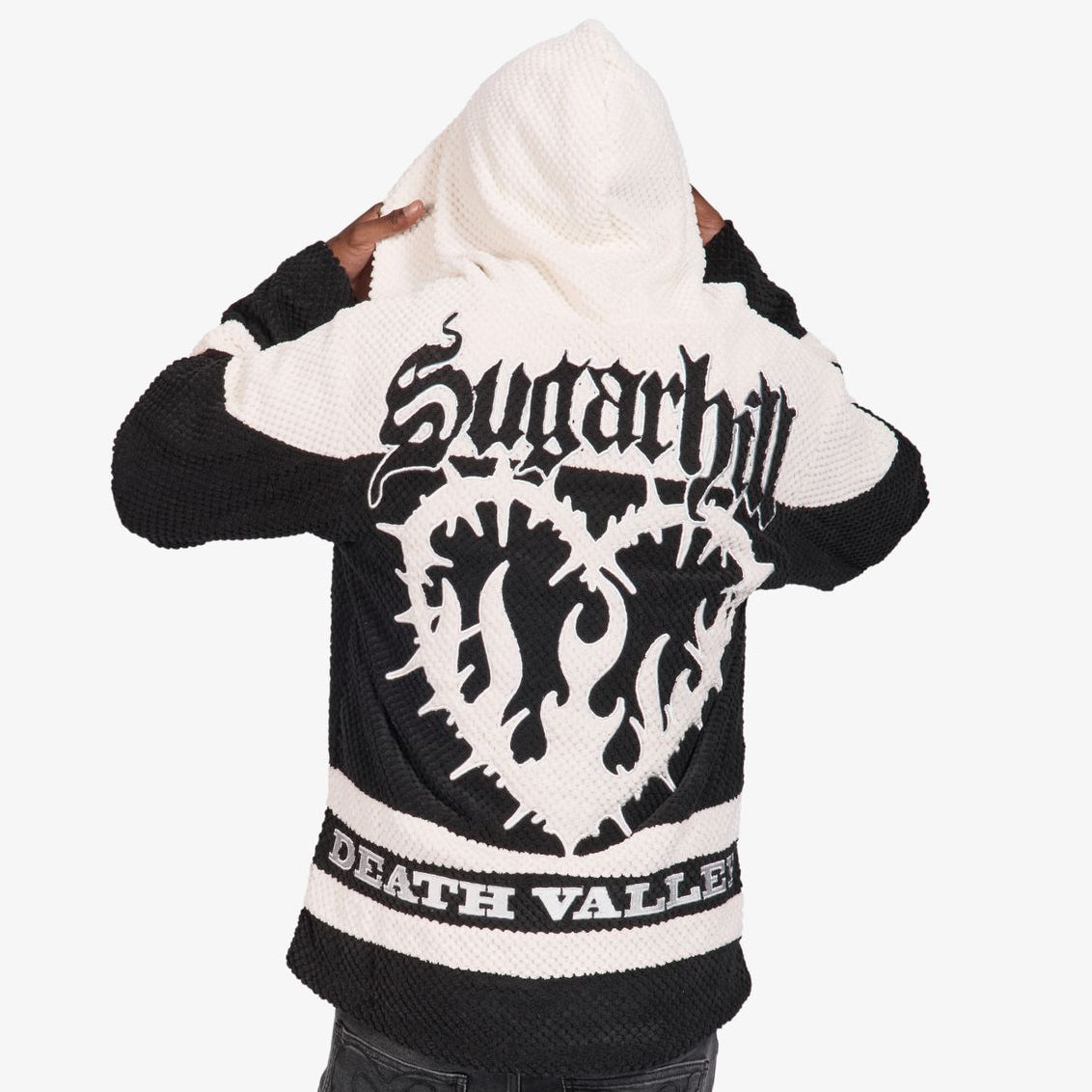 SUGARHILL - "MOJAVE" HOCKEY HOODIE (BLACK BUBBLE FLEECE) - BLACK