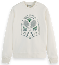 SCOTCH & SODA - Embroidered chest artwork relaxed fit sweatshirt - SWAN