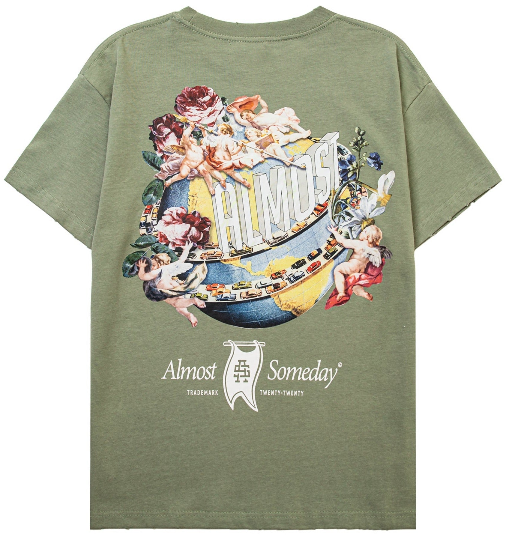 ALMOST SOMEDAY - ANGELS TEE - SAGE