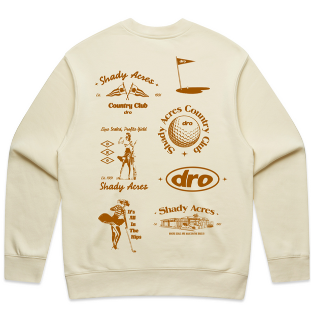 DRO - DRO SHADY ACRES CREW NECK SWEATSHIRT - BUTTER