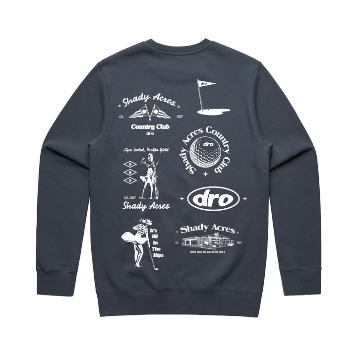 DRO - DRO SHADY ACRES CREW NECK SWEATSHIRT - PETROL