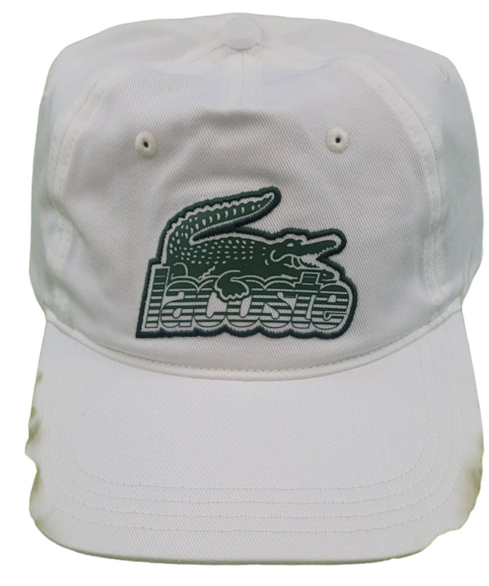 LACOSTE - GATOR LACOSTE LOGO HAT - WHITE